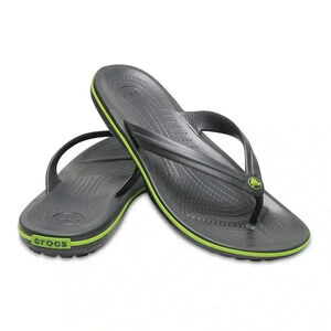 Crocs Crocband Flip Grey Lime Green